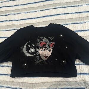 Darc Sport Black Crop Top with Graphic Design